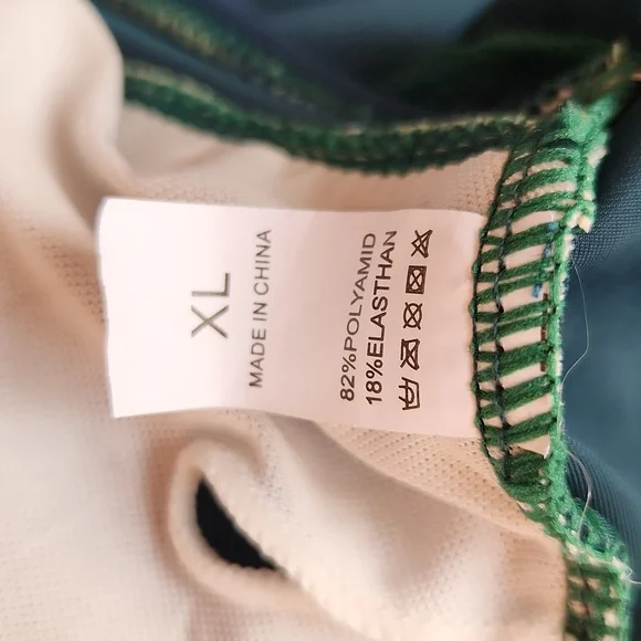 Women's Elegant Forest Green, Sheer Detail,Summer, Vacation, One-Piece Swimsuit - Picture 5 of 9